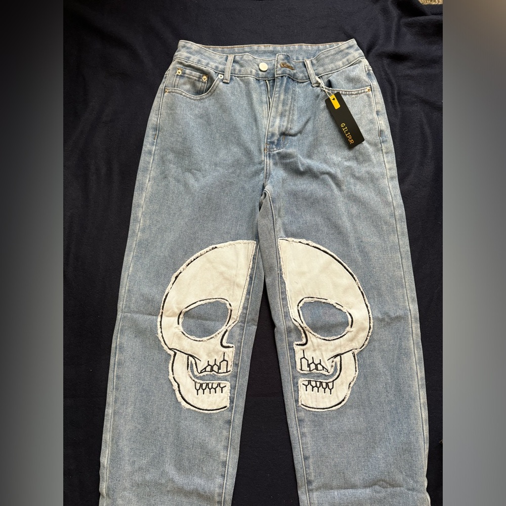 Skull printed jeans from SHEIN